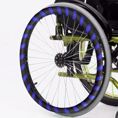 UYSELA 1 Pair 20/22/24 Inch Silicone Wheelchair Push Rim Covers, Non-Slip Wear-Resistant Hand Push Cover, Wheelchair Rear Wheel Cover, Improving Grip and Traction,A-20in
