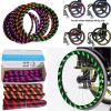 UYSELA 1 Pair 20/22/24 Inch Silicone Wheelchair Push Rim Covers, Non-Slip Wear-Resistant Hand Push Cover, Wheelchair Rear Wheel Cover, Improving Grip and Traction,A-20in view 4