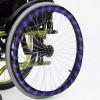 UYSELA 1 Pair Wheelchair Cover, 20/22/24 Inch Wheelchair Push Rim Covers, Non-Slip Wear-Resistant Hand Push Cover, Improve Grip and Traction, Easy To Install,Blue Blau-22in view 1