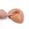 KRLZKID Self-adhesive Silicone Breast Forms 1 Pair Lifelike Fake Boobs Mastectomy Prosthesis Bra Enhancer Inserts,Brown-S/500g/Pair/CupA view 2