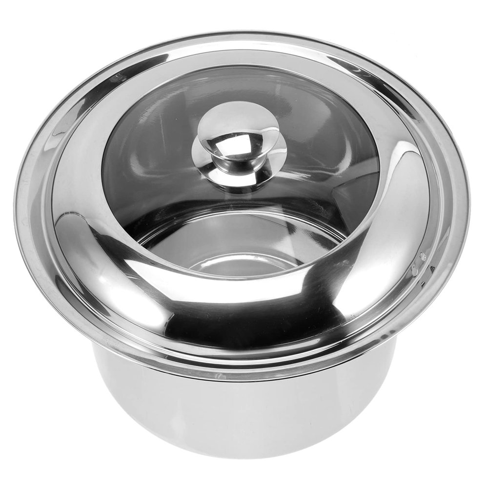 KOMBIUDA Stainless Steel Spittoon Covered Boy Girl Night Urinal Bed Pan for Home Bathroom Portable Commode