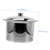 KOMBIUDA Stainless Steel Spittoon Covered Boy Girl Night Urinal Bed Pan for Home Bathroom Portable Commode view 4