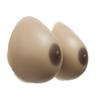 KRLZKID Self-adhesive Silicone Breast 1 Pair Artificial Fake Boob for Mastectomy Crossdresser Transgender Boob Prosthesis,Brown-9XL/3200g/Pair/CupH view 1