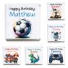 Personalised Boy Milk Chocolate Neapolitans Coins Sweets Happy Birthday Merry Christmas Astronaut Space Football Footballer Dinosaur Fireman Racing Car Formula One (10, Silver Neapolitan) view 1