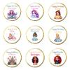 Personalised Girl Chocolate Neapolitans Coins Love Heart Rolls Cute Birthday Present Gifts Christening Baptism Baby Shower Princess Fairy Mermaid Castle (50, Gold Coin) view 1