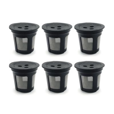 Sonayiu Pack of 6 Replacement Reusable Refillable K Cup Coffee Filter Pods For Ninja Dual Brew Coffee Maker