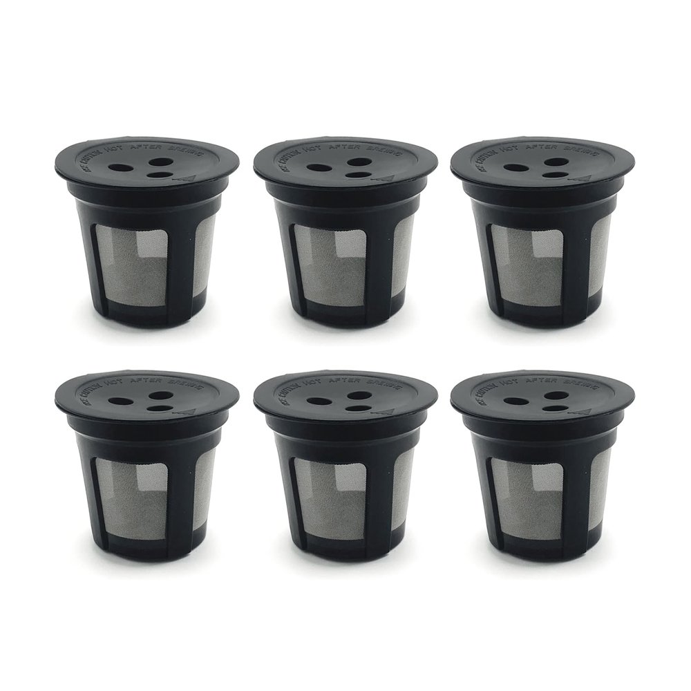 Sonayiu Pack of 6 Replacement Reusable Refillable K Cup Coffee Filter Pods For Ninja Dual Brew Coffee Maker