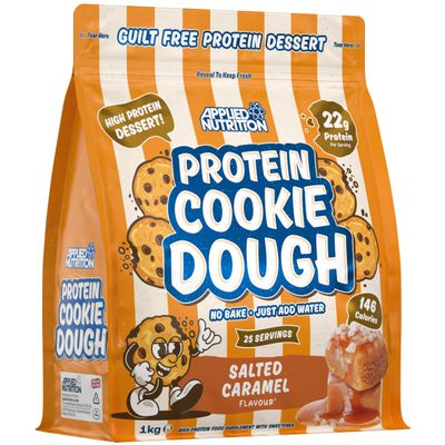 Applied Nutrition Protein Cookie Dough 1kg  High Protein Snack, Over 22g of Protein Per Serving, Ready-to-Eat Low Calorie, Healthy Treat (1kg  25 Servings) (Salted Caramel)