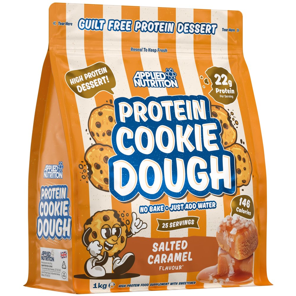 Applied Nutrition Protein Cookie Dough 1kg  High Protein Snack, Over 22g of Protein Per Serving, Ready-to-Eat Low Calorie, Healthy Treat (1kg  25 Servings) (Salted Caramel)