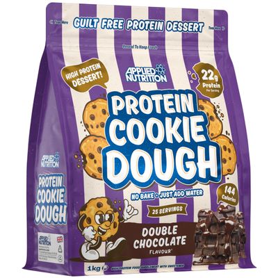 Applied Nutrition Protein Cookie Dough 1kg  High Protein Snack, Over 22g of Protein Per Serving, Ready-to-Eat Low Calorie, Healthy Treat (1kg  25 Servings) (Double Chocolate)
