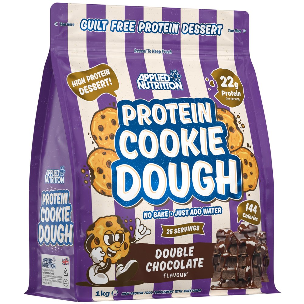 Applied Nutrition Protein Cookie Dough 1kg  High Protein Snack, Over 22g of Protein Per Serving, Ready-to-Eat Low Calorie, Healthy Treat (1kg  25 Servings) (Double Chocolate)