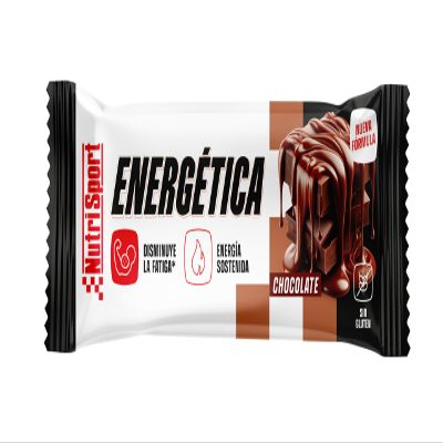 Nutrisport - Energy Bars 49g - Chocolate Flavor - High in Proteins and Carbohydrates - No Palm Oil - Gluten Free - Box of 24 units