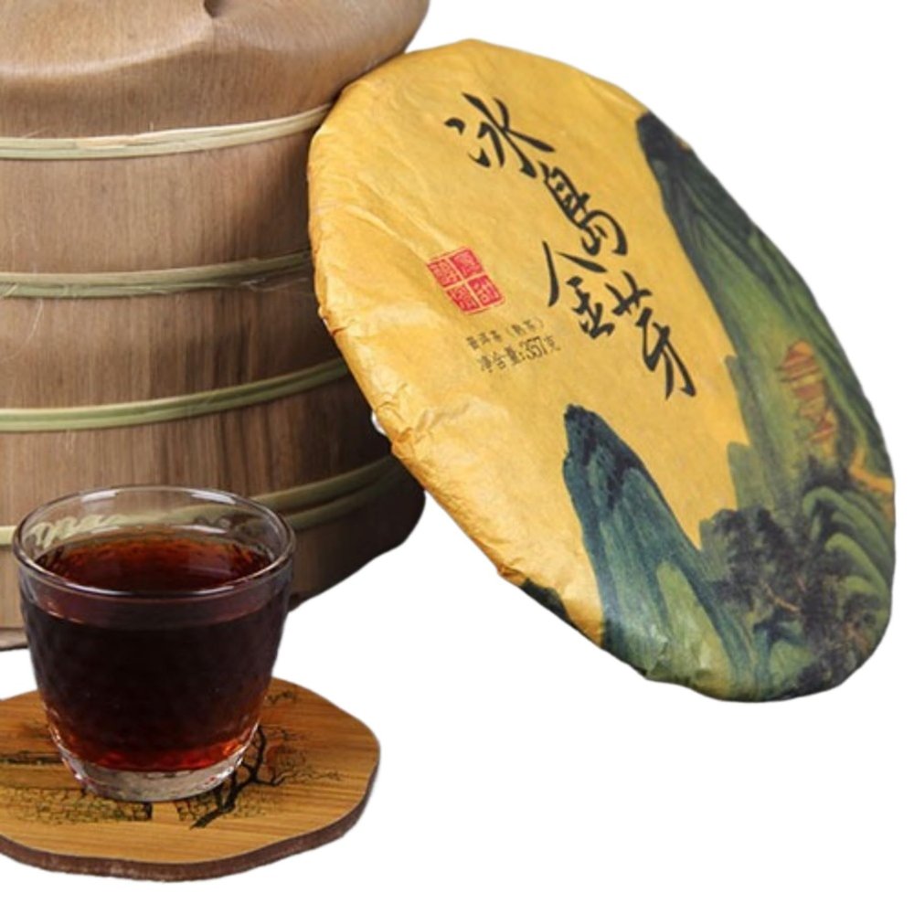 357g Iceland Golden Bud Pu'er Ripe Tea, Aged Fermented with Pure Material From Ancient Trees