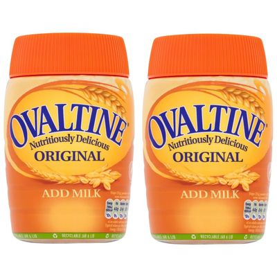 Malted Drink Bundle with Ovaltine Nutritiously Delicious Original Jar 300g - 2 Pack | Add Milk, Malted Drink with Cocoa, Source of Iron, Suitable for Vegetarians.