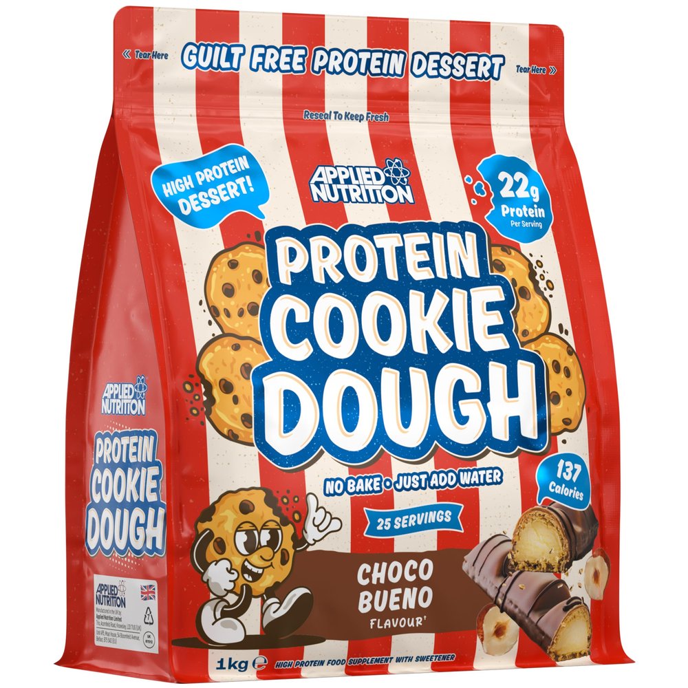 Applied Nutrition Protein Cookie Dough 1kg  High Protein Snack, Over 22g of Protein Per Serving, Ready-to-Eat Low Calorie, Healthy Treat (1kg  25 Servings) (Choco Hazelnut)