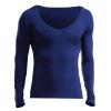 Rrongwn Thermal Underwear for Men Breathable Thermoactive Functional Underwear Soft Warm Ski Underwear Warm Thermal Underwear V Neck Sports Compression Suit Thermal Vest, blue, L view 1