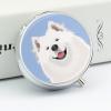 Round Pill Box Samoyed Buddy Dog Portable Pill Case Medicine Organizer Vitamin Holder Container with 3 Compartments view 4