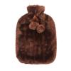 CaFfen Hot Water Bottle 2000ml Large Hot Water Bag With Cover For Winter Plush Hand Feet Warmer Fluffy Faux Fur Water Bottle Cover For Hot Water Hot Water Bag(Brown) view 1