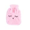 Hot Water Bottle 2 PCS Portable Plush Rabbit Hand Po Warm Water Bottle Stress Pain Relief Therapy Hand Warmer Girls Pocket Hand Feet Hot Water Bag Hot Water Bag(Pink color) view 1
