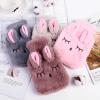 Hot Water Bottle 2 PCS Portable Plush Rabbit Hand Po Warm Water Bottle Stress Pain Relief Therapy Hand Warmer Girls Pocket Hand Feet Hot Water Bag Hot Water Bag(Pink color) view 2