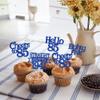 Ephlyn 24Pcs 85th Birthday Cupcake Toppers Glitter Straight Outta 1940 Cupcake Picks Hello 85 Cheers to 85 Years Cake Decorations for 85th Birthday Anniversary Party Decorations Supplies Blue view 4