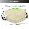 Reusable Cloth Face Mask,Shabby Chic Stripe Adult Washable Face Cover With Adjustable Earloops Nose Wire view 2
