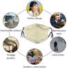 Reusable Cloth Face Mask,Shabby Chic Stripe Adult Washable Face Cover With Adjustable Earloops Nose Wire view 4