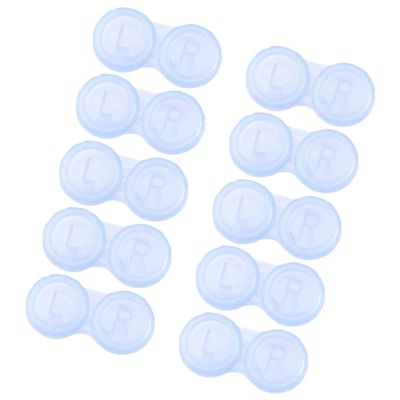 KOMBIUDA 10pcs Double Frame Cases Plastic Storage Box for Lens Travel Eyes Container Box