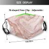 Reusable Cloth Face Mask,Rose Gold Marble Adult Washable Face Cover With Adjustable Earloops Nose Wire view 2