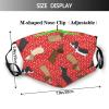 Reusable Cloth Face Mask,Dancing Dachshunds Red Adult Washable Face Cover With Adjustable Earloops Nose Wire view 2