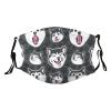 Reusable Cloth Face Mask,Cute Dog Husky Adult Washable Face Cover With Adjustable Earloops Nose Wire view 1