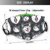 Reusable Cloth Face Mask,Cute Dog Husky Adult Washable Face Cover With Adjustable Earloops Nose Wire view 2