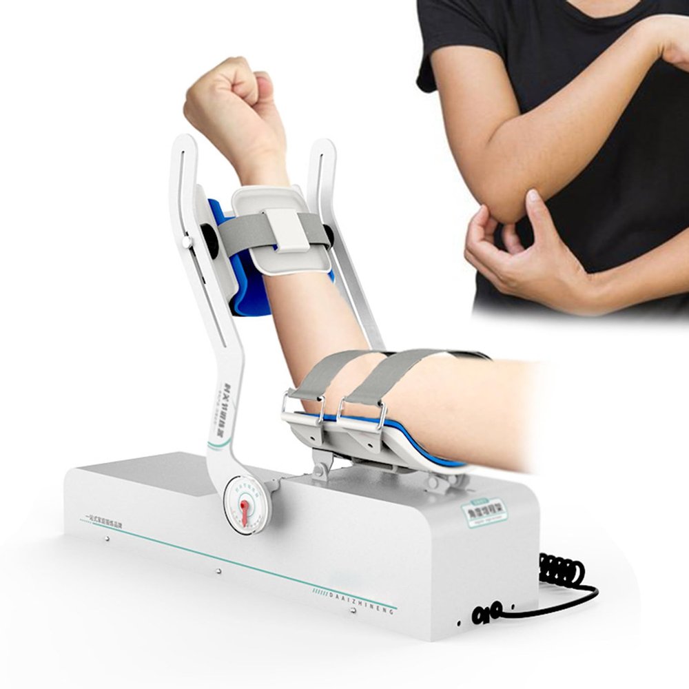 Electric Elbow Joint Rehabilitation Device, Arm Rehabilitation Training Device with Remote Control and Angle Board, -10-150 (+20) Full-angle Exercise for Wrist Joints