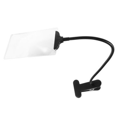 KOMBIUDA Screen Magnifier with Stand, Adjustable Height Desktop Design, 5x Magnification Plastic Lens for Reading and Watch Repair, Sturdy Hands Free Magnifier