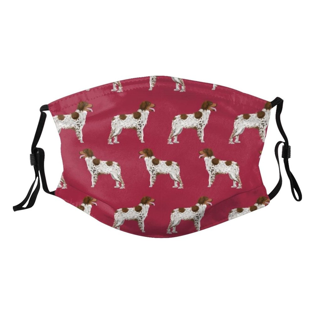 Reusable Cloth Face Mask,Brittany Spaniel Sporting Dogs Adult Washable Face Cover With Adjustable Earloops Nose Wire
