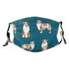 Reusable Cloth Face Mask,Australian Shepherd Red Merle Dog Navy Adult Washable Face Cover With Adjustable Earloops Nose Wire view 1