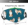 Reusable Cloth Face Mask,Australian Shepherd Red Merle Dog Navy Adult Washable Face Cover With Adjustable Earloops Nose Wire view 2
