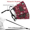 Reusable Cloth Face Mask,Havanese Christmas Dogs Red Adult Washable Face Cover With Adjustable Earloops Nose Wire view 3