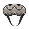 YFSGDLBN Black White Tan Zigzag Printed Blackout Sleep Mask Soft Eye Mask Sleep Aid Eye Mask view 1