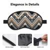 YFSGDLBN Black White Tan Zigzag Printed Blackout Sleep Mask Soft Eye Mask Sleep Aid Eye Mask view 3