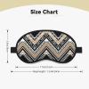YFSGDLBN Black White Tan Zigzag Printed Blackout Sleep Mask Soft Eye Mask Sleep Aid Eye Mask view 4