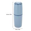 2Pcs Travel Toothbrush Case, Travel Toothbrush Cup Holder Toothpaste Storage Containers Versatile Stylish Look Portable Toothpaste Holder (Dark Blue) view 2