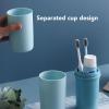 2Pcs Travel Toothbrush Case, Travel Toothbrush Cup Holder Toothpaste Storage Containers Versatile Stylish Look Portable Toothpaste Holder (Dark Blue) view 4