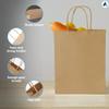 Nationwide Paper 100 Brown Kraft Party Paper Bag with Twist Handles, Extra Small Paper Bag, Biodegradable, DIY, Party, Shopping, Gifting, Grocery, Wedding, Birthday (13.3x20.3x9.5cm) view 3