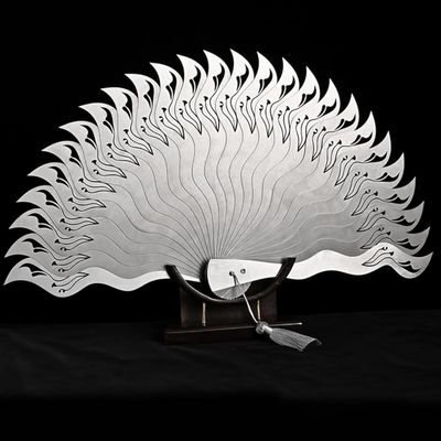 Metal Kung Fu Fans, Chinese Traditional Kung Fu Folding Fan, Martial Arts Fan Kung Fu Fighting Fans Wushu Fan, All Metal Lightweight Folding Fan for Performance, Dance, Decoration, Festival, Gift.