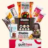 GuiltFree Assorted Sugar Free Snacks Gift Hamper Box - No Added Sugar Sugarfree Healthy Snack Selection Box include Chocolate, Sweets, Sauce, Bar, Gummy, Wafer, Yoghurt Bar Delight Treat view 1