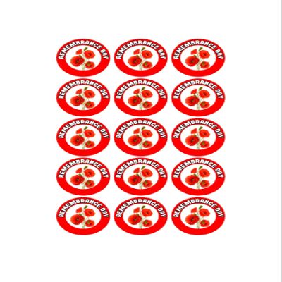 15 x Remembrance Day Poppy Edible Wafer or Icing Cupcake Toppers Party Cake Decorations Perfect For Brownies Cookies Muffins & More! (Edible Wafer Card)
