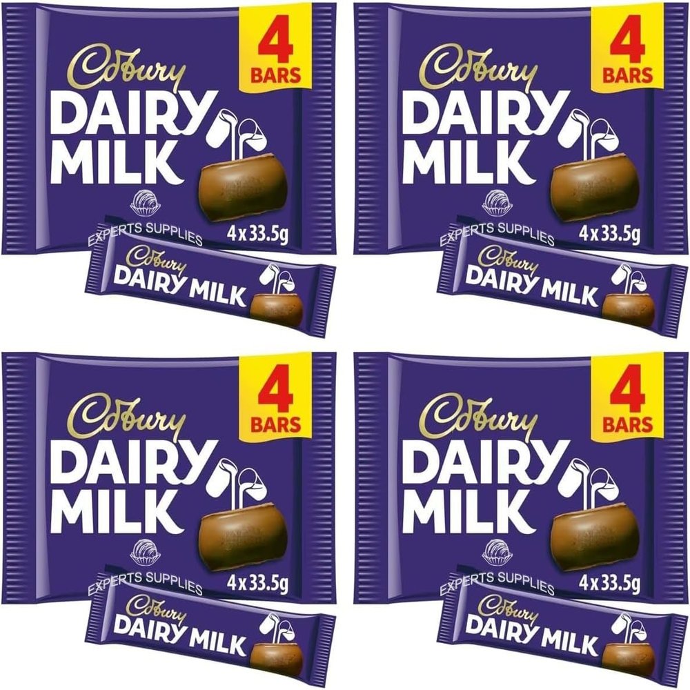 4 x Chocolate Gift Hamper Dairy Milk Chocolate Bar 4 Pack Multipack 134g For Christmas Easter Thanks Giving By Experts Supplies
