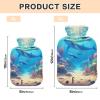 Ocean Wonders Blue Hot Water Bottle with Soft Cover Hand Feet Warmer Hot Water Bag for Menstrual Cramps, 2 Liters view 3