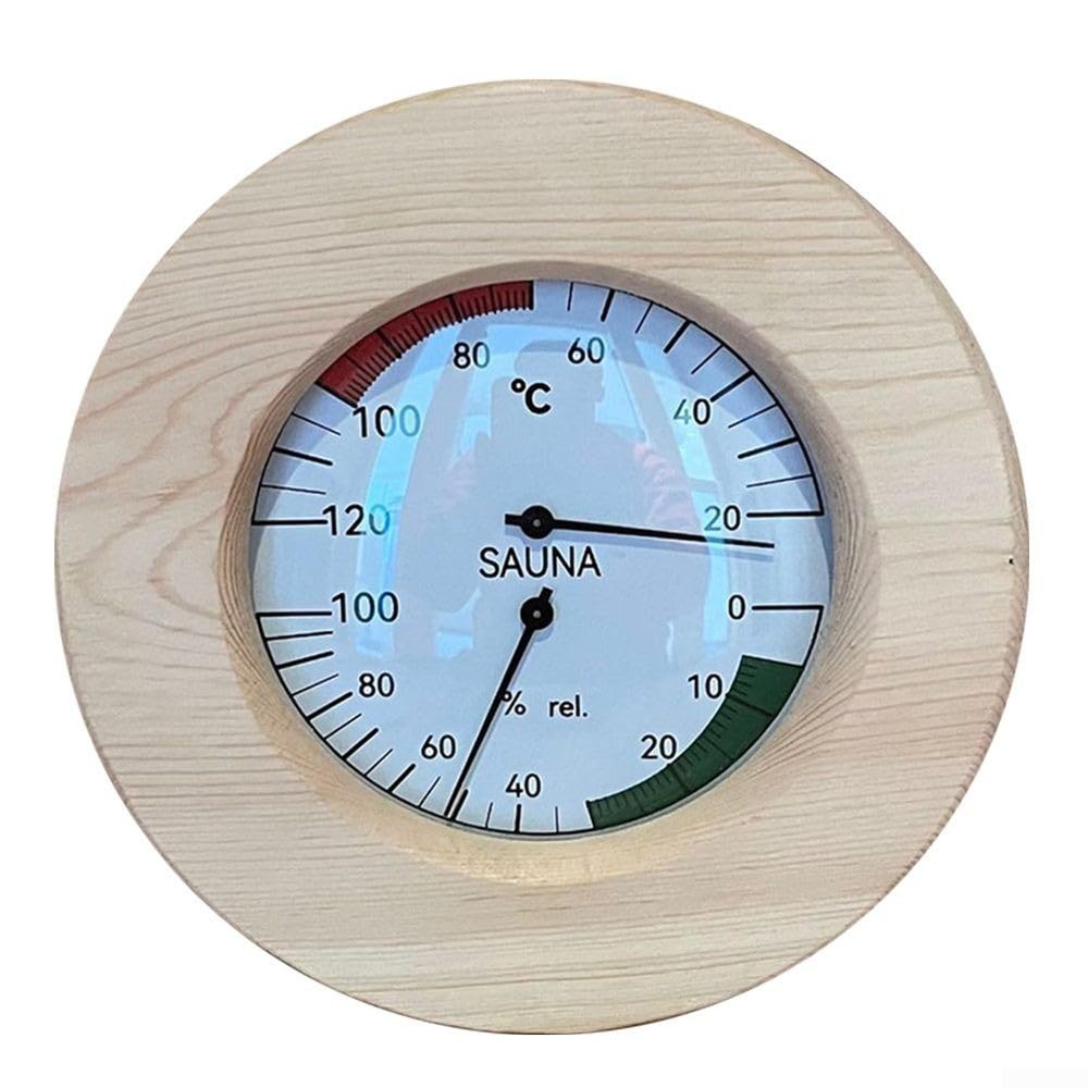Besttoolifes Sauna Thermometer Hygrometer, 2 In 1 Wood Sauna Thermo-Hygrometer, Wooden Sauna Thermometer And Hygrometer With High Accuracy, Sauna Accessories For Measuring Temperature And Humidity